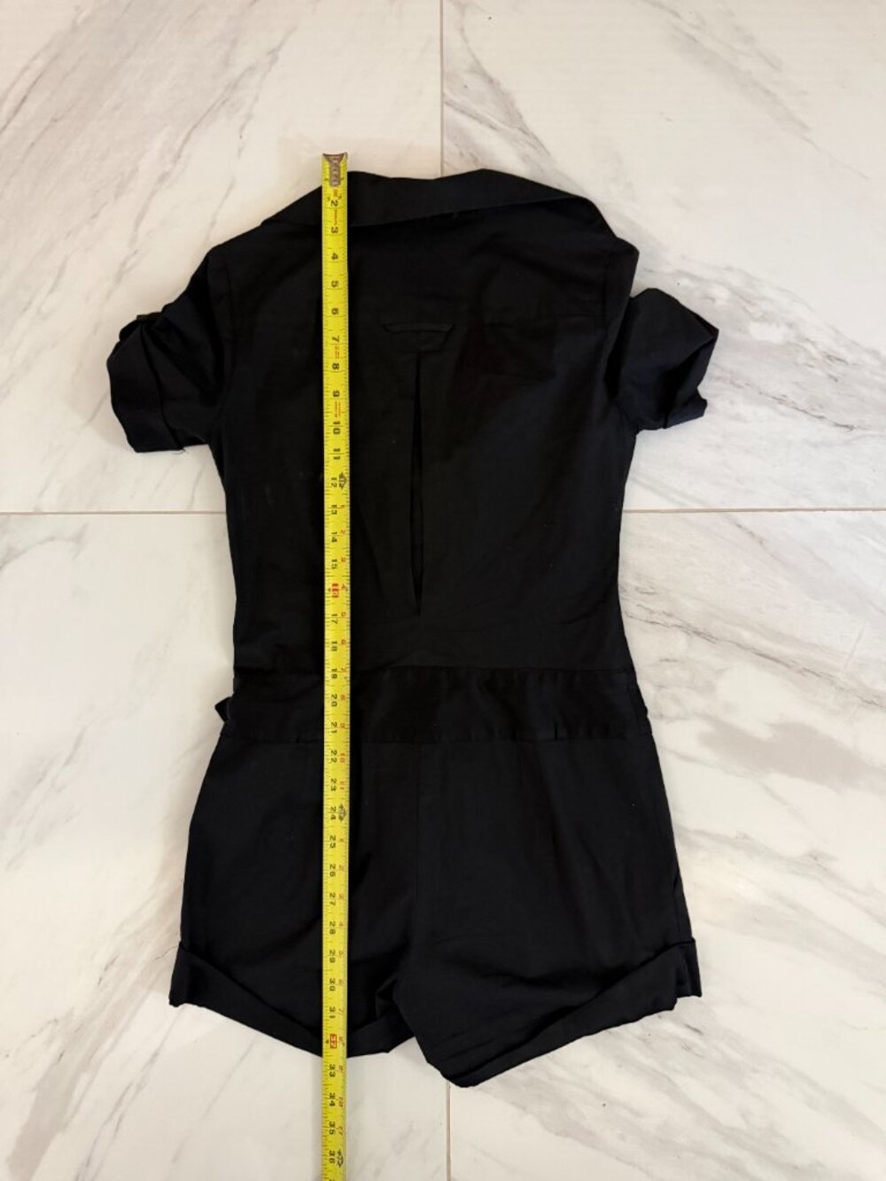 bebe Black Utility 96% Silk Romper Y2K Gold Hardware Belted Shorts Size S - Picture 9 of 10